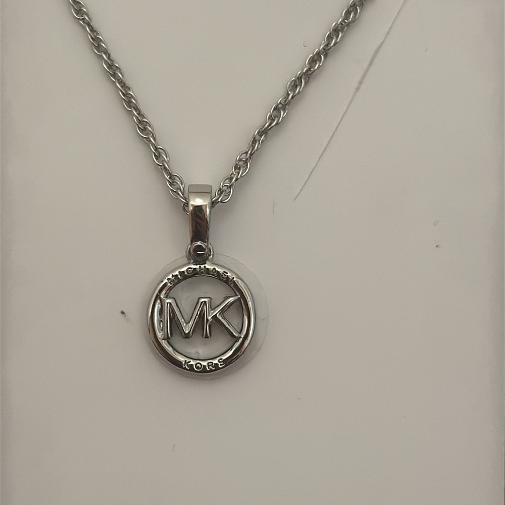 Michael Kors Silver Knot Pendant Necklace - Picture 2 of 4